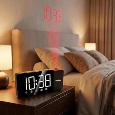 GreenBlue GB172 Digitale Wekkerradio met Tijdprojector, Groot LED-Display, FM-radio, USB-voeding, Snooze, 12/24 u, Zwart GreenBlue GB172 Digitale Wekkerradio met Tijdprojector, Groot LED-Display, FM-radio, USB-voeding, Snooze, 12/24 u, Zwart