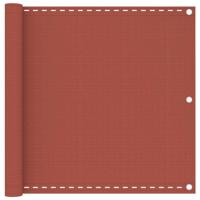 Balkonscherm 90x500 cm HDPE terracottakleurig - thumbnail