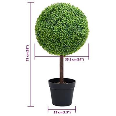 Kunstplant met pot buxus bolvorming 71 cm groen