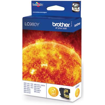 Brother Inktcartridge LC-980Y Origineel Geel LC980Y
