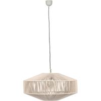 LED Hanglamp E27 - 1-Lichts Rond - 61cm - Cremewit Metaal - thumbnail