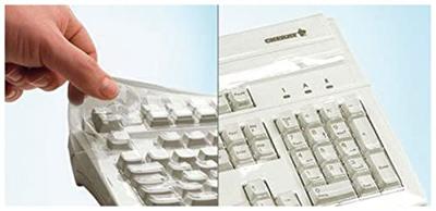 CHERRY WetEx®, flexibele toetsenbordbeschermfolie, betrouwbare bescherming tegen vuil van vloeistoffen, stof en vreemde voorwerpen, voor CHERRY Keyboard JK-0800 / JK-1700 / JD-0800 / JD-0700