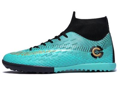 Outdoor High-Top anti-slip Soccer cleats training sneakers voor mannen grootte: 38 (2039-1 groen gebroken nagel)