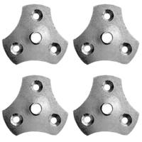 Stalen bevestigingsplaat verzinkt rond ø 5,6 cm en hoogte 0,3 cm (M8) - 4 stuks - thumbnail