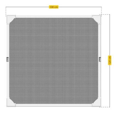 Muggennet Schellenberg Magnetisch Met lijst Glasvezel Wit (100 x 120 cm)