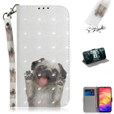 3D gekleurde tekening horizontale Flip lederen draagtas met houder & kaartsleuven & portemonnee voor Huawei P30 Lite (PUG) 3D gekleurde tekening horizontale Flip lederen draagtas met houder & kaartsleuven & portemonnee voor Huawei P30 Lite (PUG)