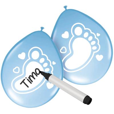 Folat BV beschrijfbare ballonnen geboorte jongen, 6st.