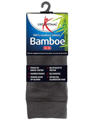 Lucovitaal Bamboe Sokken Antraciet 39-42 Lucovitaal Bamboe Sokken Antraciet 39-42