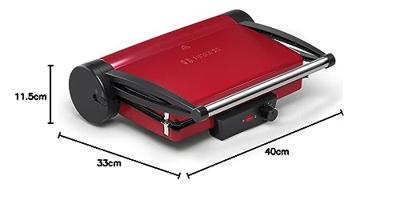 Bosch Haushalt TCG4104 Contactgrill Elektrisch Zwart, Rood Bosch Haushalt TCG4104 Contactgrill Elektrisch Zwart, Rood
