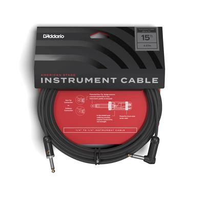 D&apos;Addario AMSGRA American Stage instrumentkabel jack recht-haaks mono 4.5 m