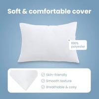 VidaXL Hoofdkussen met kussen 2 pcs wit 61 x 41 x 20 cm polyester - thumbnail