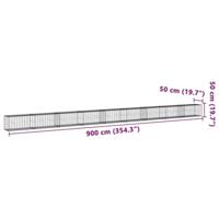 Schanskorf 900x50x50 cm gegalvaniseerd ijzer zilverkleurig - thumbnail