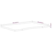 Bureaublad rechthoekig 90x60x2,5 cm massief acaciahout - thumbnail