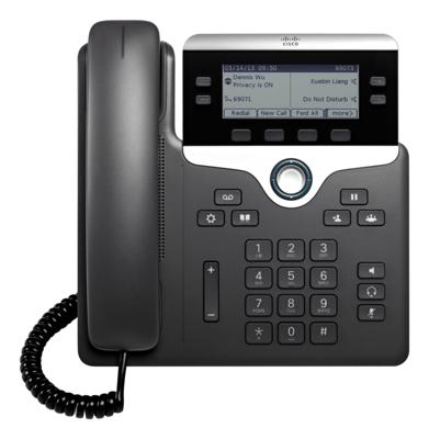 Cisco UC Phone 7841 VoIP-systeemtelefoon LC-display Zwart, Zilver