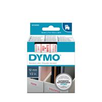 Dymo D1 standaardlabels rood op wit 12 x 7 mm printlint - thumbnail