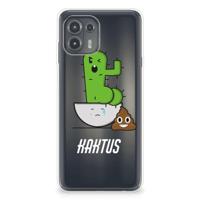 Motorola Edge 20 Lite Telefoonhoesje met Naam Cactus Poo - thumbnail