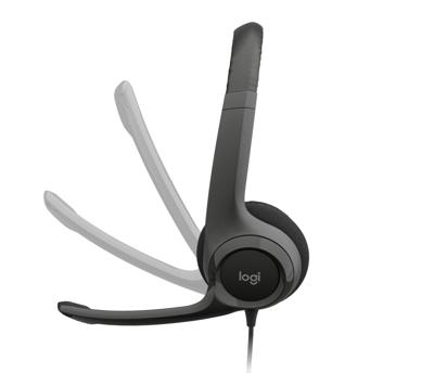 Hoofdtelefoon met microfoon Logitech 981-000406 Zwart - thumbnail