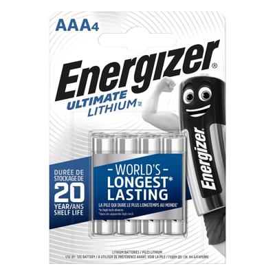 Energizer Enlithiumaaap4 Ultimate Lithium Batterijen Fr3 4-blister Energizer Enlithiumaaap4 Ultimate Lithium Batterijen Fr3 4-blister