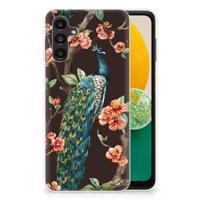 Samsung Galaxy A13 | A04s | TPU Hoesje | Pauw met Bloemen - thumbnail