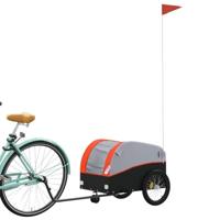 Fietstrailer 30 kg ijzer zwart en oranje - thumbnail
