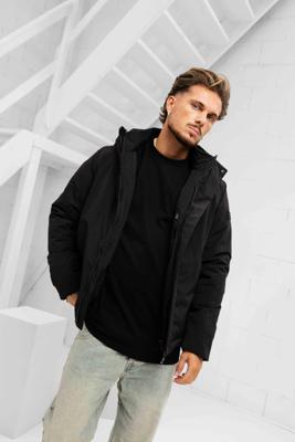 Pure Path Active Flex Short Parka Winterjas Heren Zwart - Maat L - Kleur: Zwart | Soccerfanshop