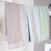 ROBA Biologische Babydeken Lil Planet 80x80 cm GOTS-gecertificeerd - Polka Dot-patroon - Groen - thumbnail