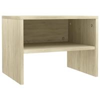 VidaXL Nachtkastjes 2 st 40x30x30 cm bewerkt hout sonoma eikenkleurig - thumbnail