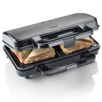 Bestron ASM90XLTG XL Sandwichmaker RVS/Zwart - thumbnail