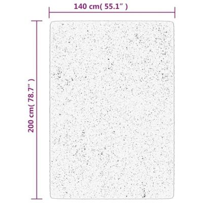 Vloerkleed hoogpolig glanzend 140x200 cm crmekleurig