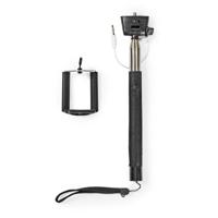 Uitschuifbare Selfiestick | Bedrade sluiterknop | Antislip Handgreep | Veiligheidskoord - thumbnail