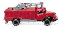 Wiking 062304 H0 Hulpdienstvoertuig Magirus Deutz Brandweer-materiaalwagen met Metz-kraan - thumbnail