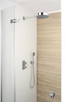 Ben Engraved hoofddouche met douche-arm Ø25cm chroom - thumbnail