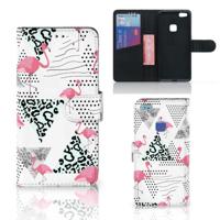 Huawei P10 Lite | Telefoonhoesje | Met pasjeshouder | Flamingo Triangle - thumbnail