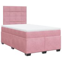 Boxspring met matras fluweel roze 120x190 cm - thumbnail