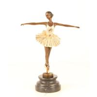 Bronzen beeld van een ballet danseres - thumbnail