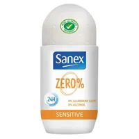 Sanex Deodorant roll-on zero% sensitive 50 Milliliter - thumbnail