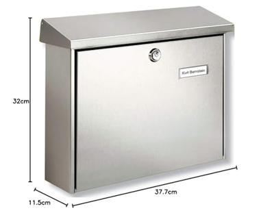 Burg Wächter 8140 AMRUM 3867 NI Brievenbus RVS Zilver Sleutelslot