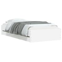 Bedframe met lades bewerkt hout wit 90x190 cm - thumbnail