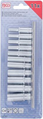 BGS technic Hexagon Socket Set, Deep 1/4" AF 4 - 13 mm 11 Pcs.
