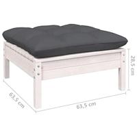 13-delige Loungeset met antracietkleurige kussens grenenhout - thumbnail