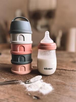 Melkdispenser met 4 vakken BEABA mineraalgrijs/roze - thumbnail