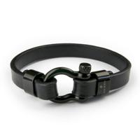 Paul McNeal MB0006BB Lederen Armband Lengte 21cm - thumbnail