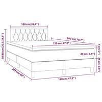 Boxspring met matras stof taupe 120x200 cm - thumbnail