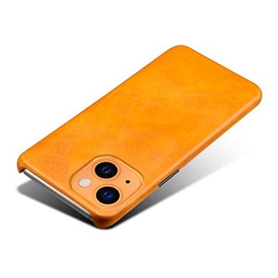 Casecentive Leren Back case iPhone 14 tan