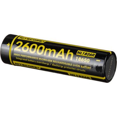 Nitecore NL1826R 2600mAh 3.6 volt + micro USB aansluiting