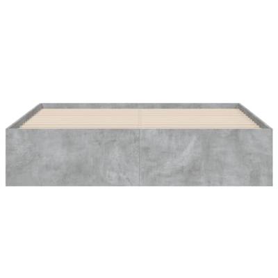 Bedframe met lades bewerkt hout betongrijs 140x190 cm