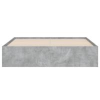 Bedframe met lades bewerkt hout betongrijs 140x190 cm - thumbnail