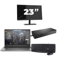 HP ZBook Firefly 15 G7 - Intel Core i7-10e Generatie - 15 inch - 16GB RAM - 256GB SSD - Windows 11 + 1x 23 inch Monitor - thumbnail