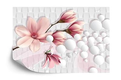 Fotobehang - Prachtige Magnolia, 3D look, te koop in 11 maten, Premium Print, incl behanglijm