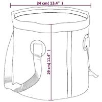 VidaXL Emmers 2 st inklapbaar 30 l pvc blauw - thumbnail